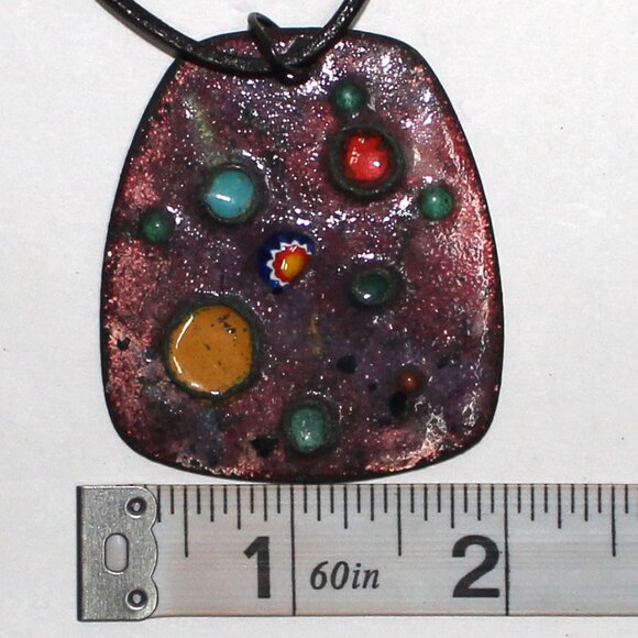 Lobster Clasp Pendant Necklace On Long Black Cord - Picture 5 of 9